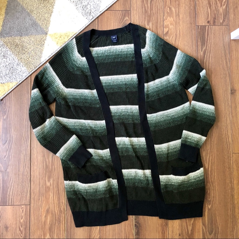 Gap Longline Striped Ombré Cardigan